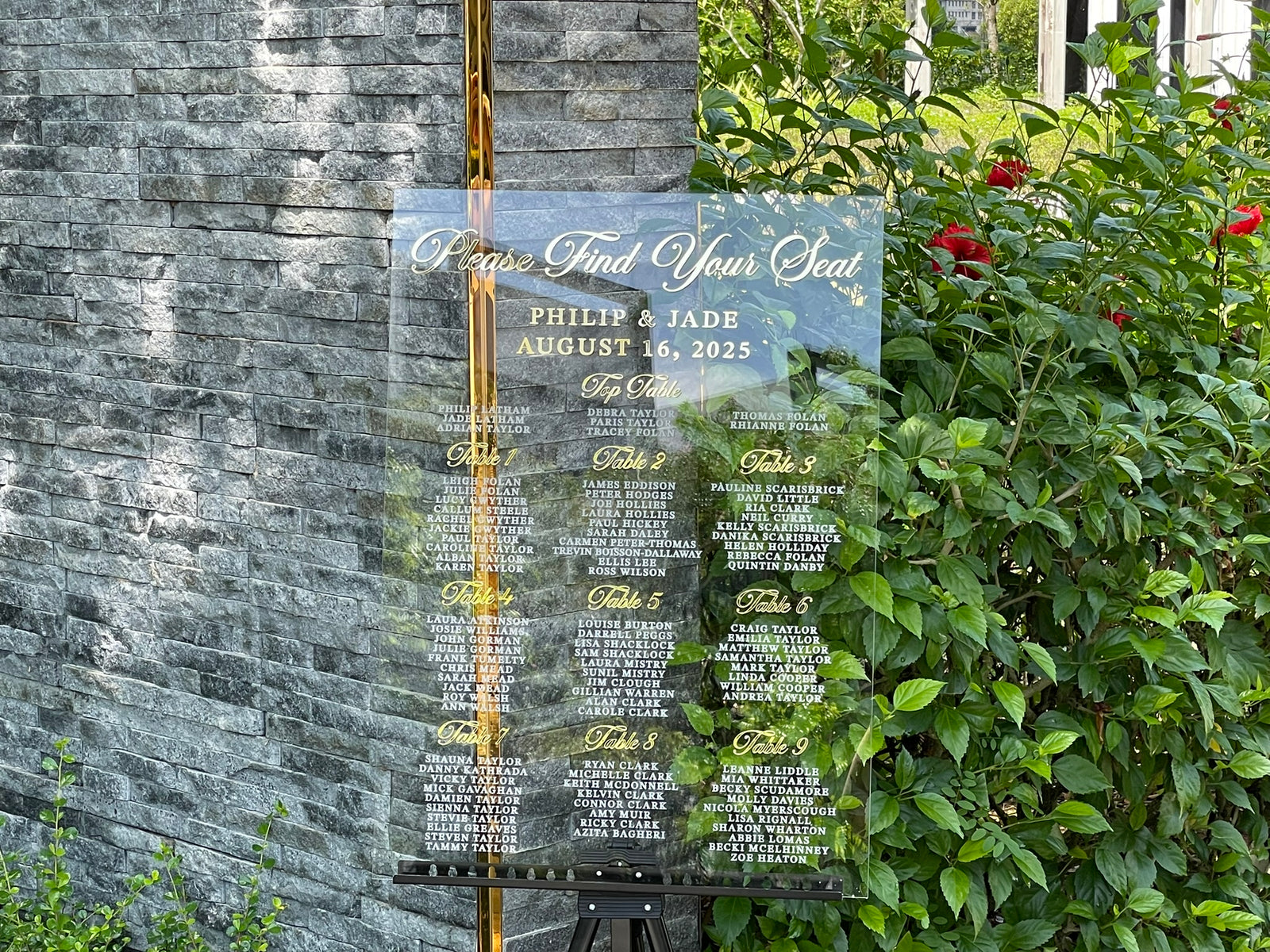 Please Find Your Seat Wedding Seating Chart Sign