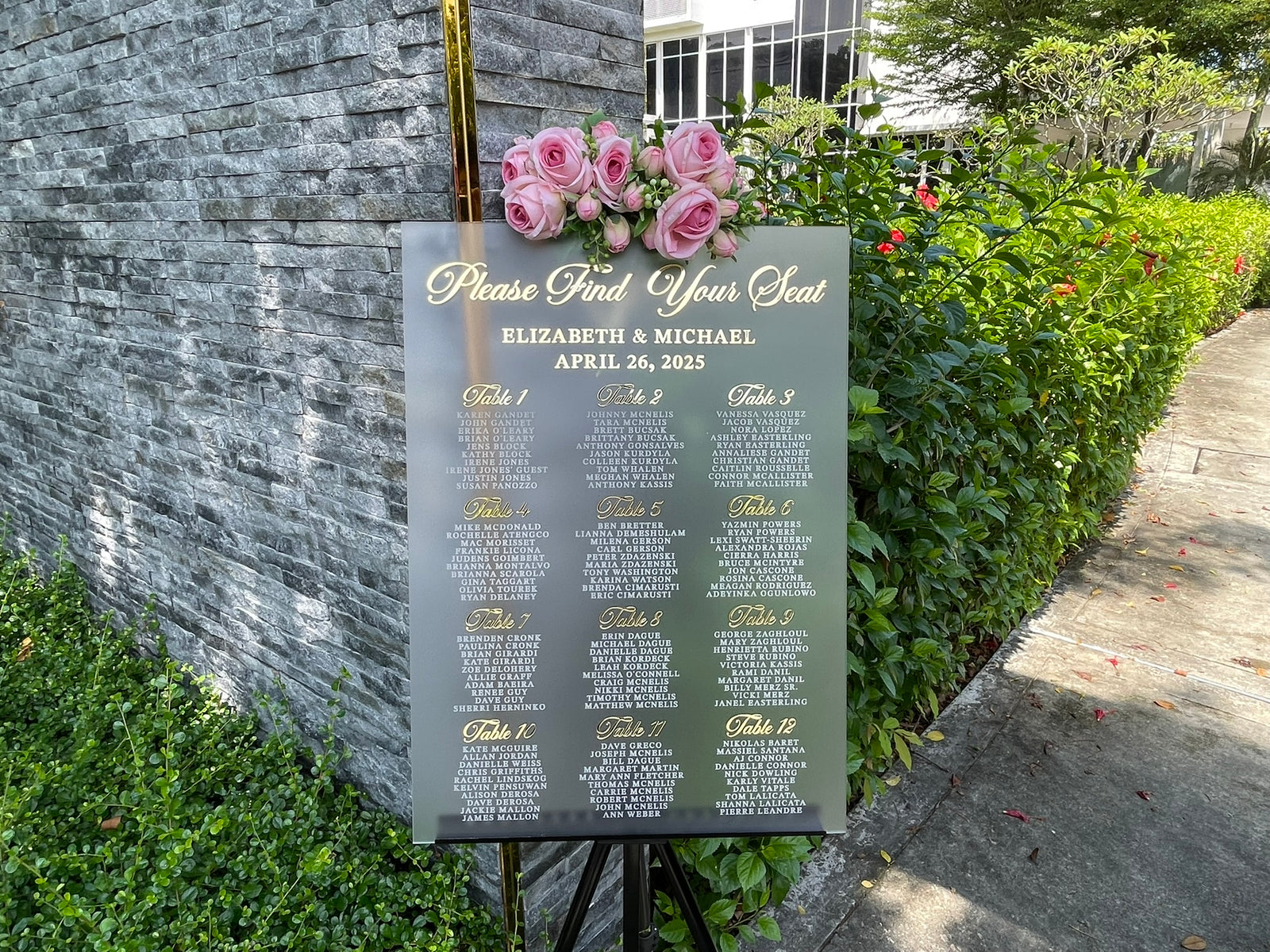 Please Find Your Seat Wedding Seating Chart Sign