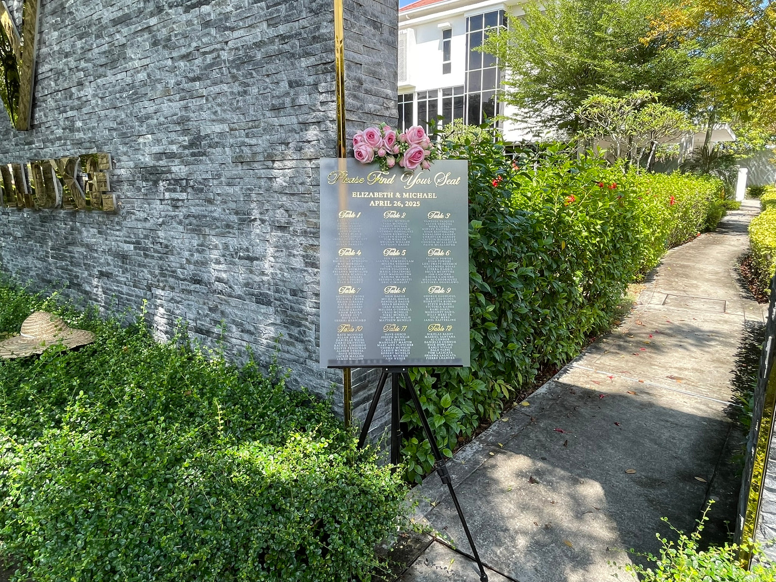 Please Find Your Seat Wedding Seating Chart Sign