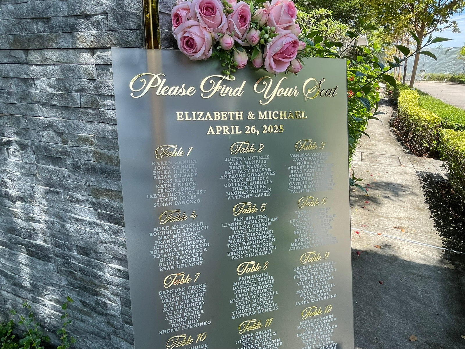 Please Find Your Seat Wedding Seating Chart Sign