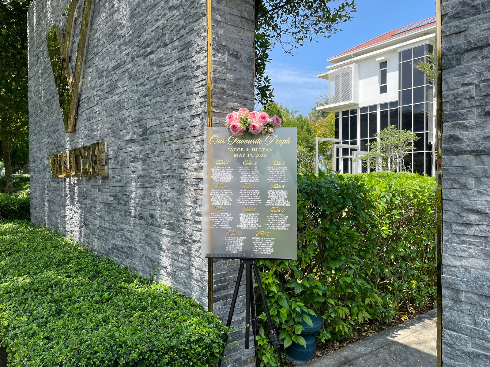 Our Favorite People Wedding Seating Plan Board