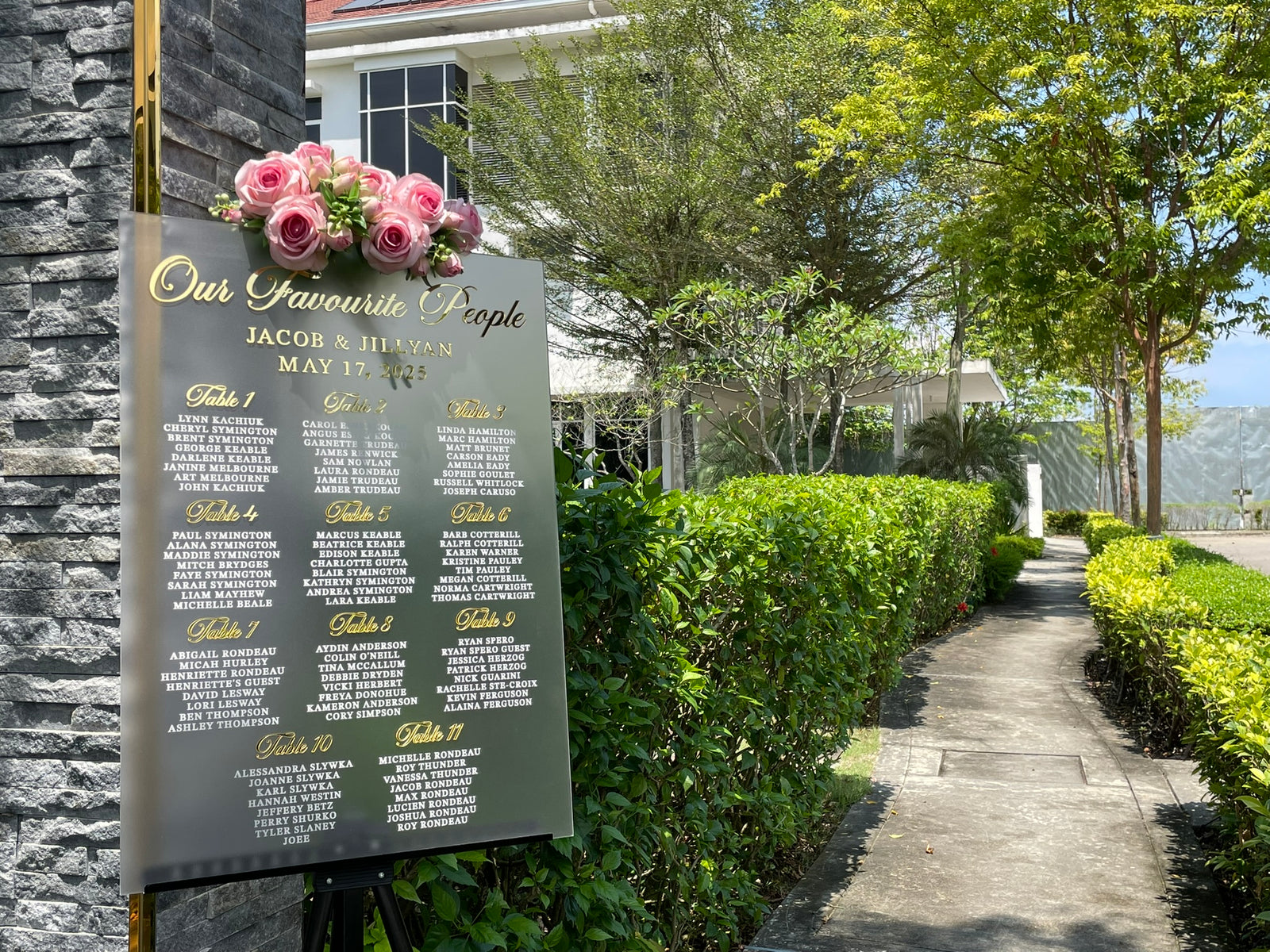 Our Favorite People Wedding Seating Plan Board