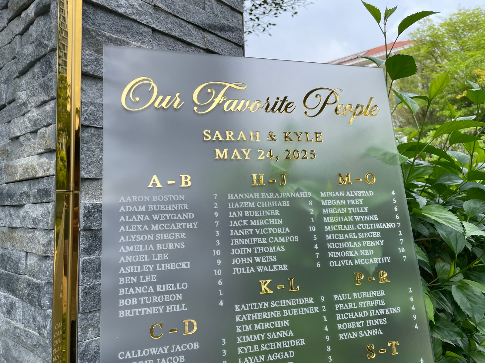 Our Favorite People Wedding Seating Chart Sign