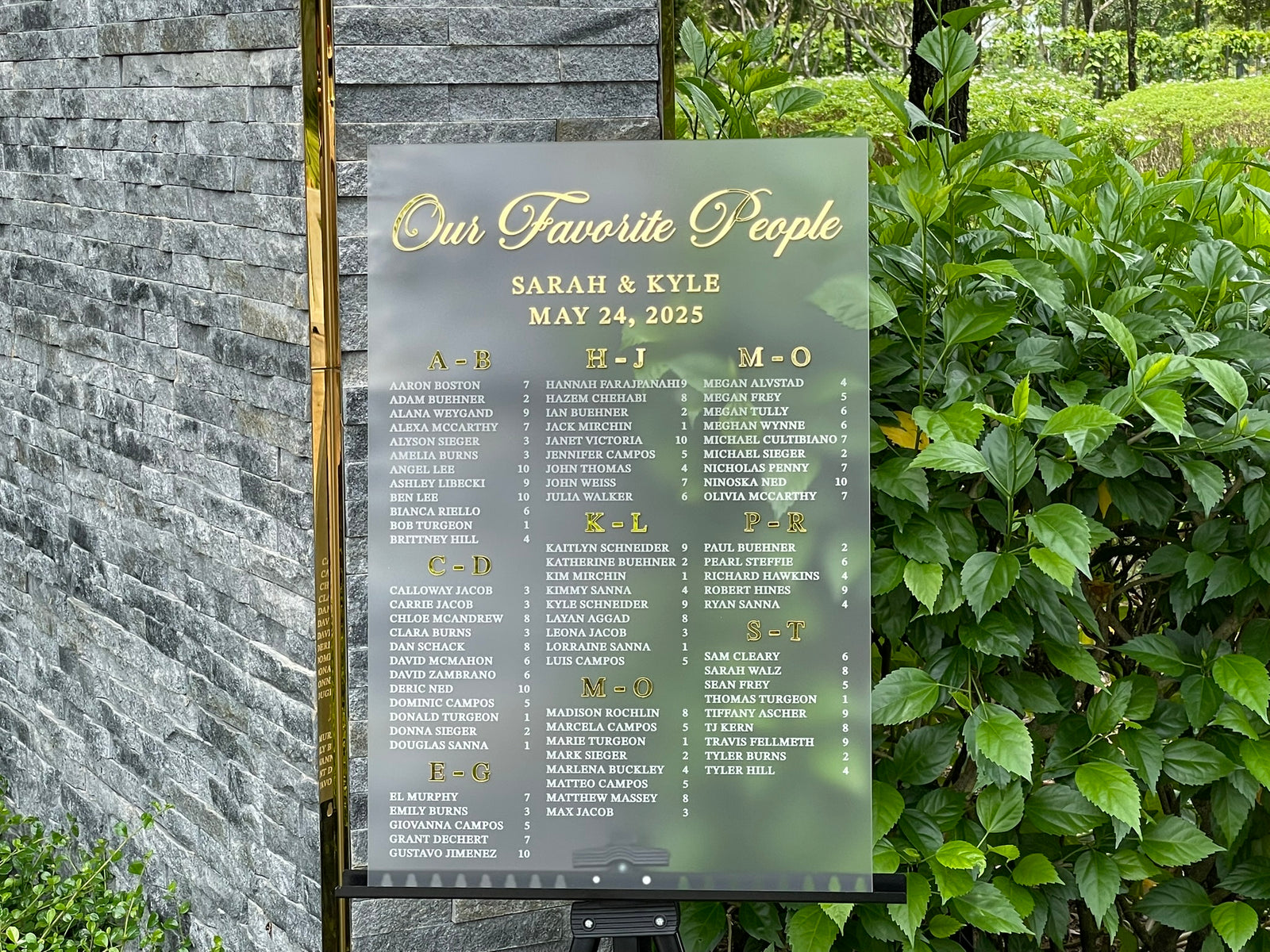 Our Favorite People Wedding Seating Chart Sign